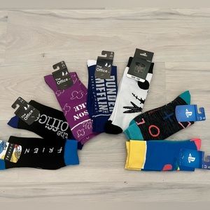 Brand New Men’s size 8-12 Socks (Office/Play Station/Friends)